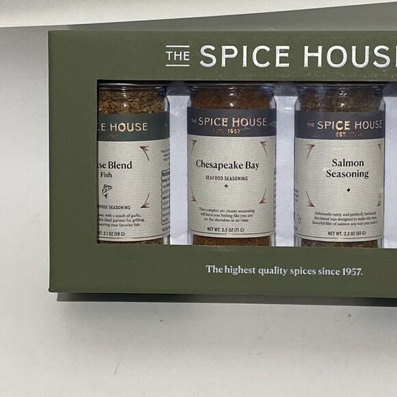 Set of 4 Jar The Spice House Seafood Seasoning Gift Box Cocktail Collection NWT - Picture 4 of 11